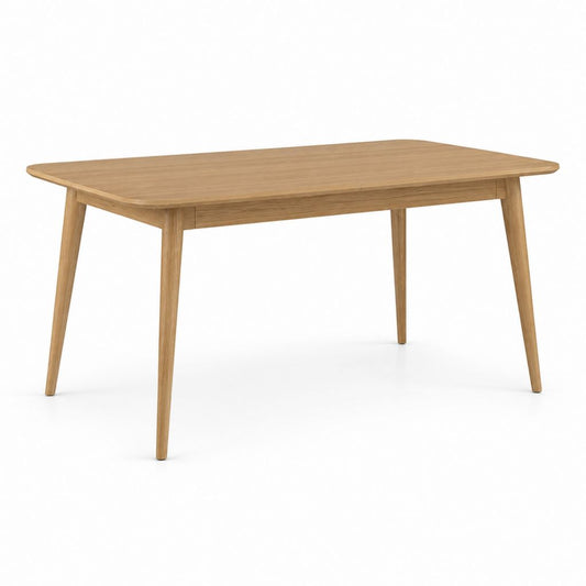 Table à manger extensible chêne clair rectangulaire 160-200 x 90 x 75 cm