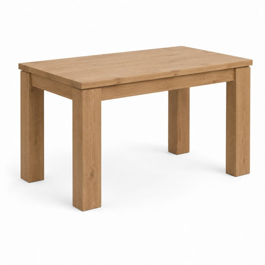 Table à manger rectangulaire en chêne massif naturel 140 x 80 x 75 cm